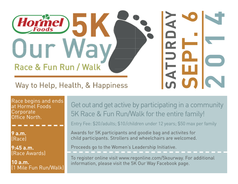 5K Our Way 2014 Flyer with website